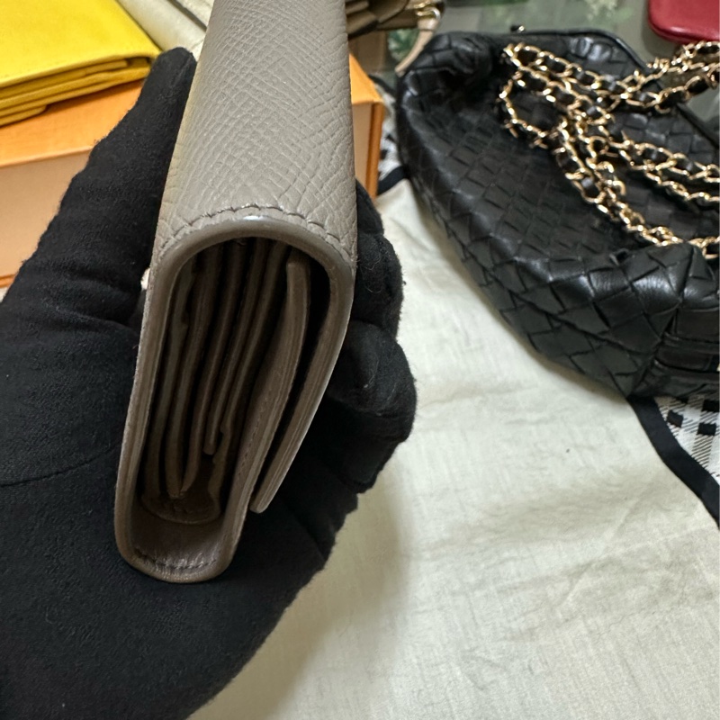 CELINE  大象灰短夾-9