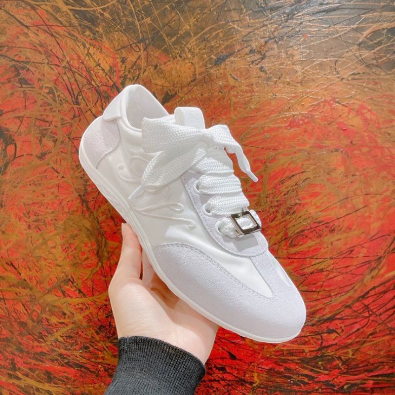 🎊佳節特賣🎁Roger Vivier Viv Low 方釦德訓休閒球鞋 白色 IT36.5/37/37.5/38.5-5