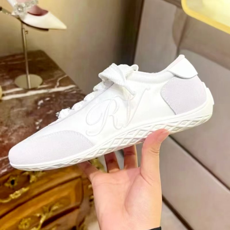 🎊佳節特賣🎁Roger Vivier Viv Low 方釦德訓休閒球鞋 白色 IT36.5/37/37.5/38.5-7