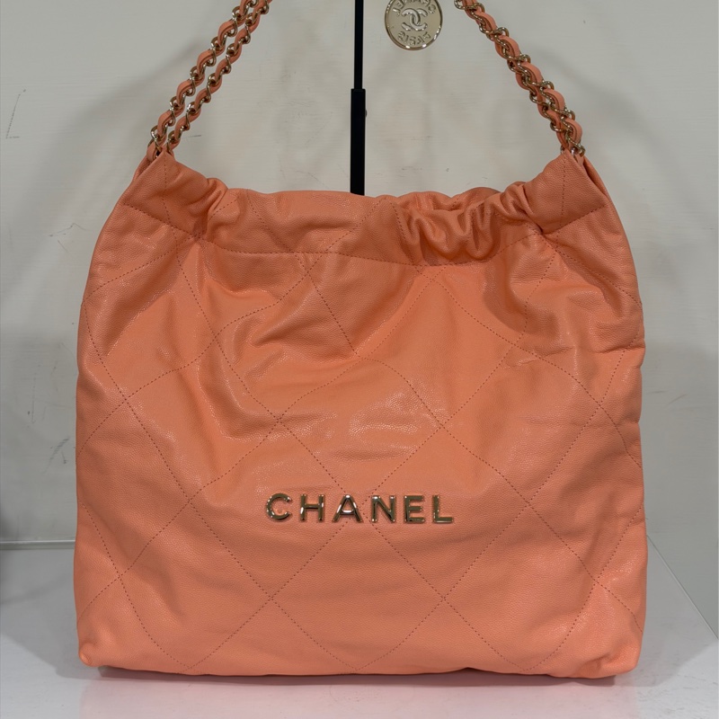 #荔枝皮 #新款粉色 #全配 香奈兒23C 22bag垃圾袋小號-5