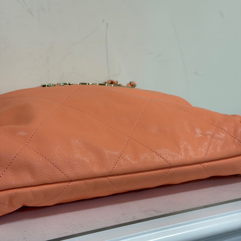 #荔枝皮 #新款粉色 #全配 香奈兒23C 22bag垃圾袋小號-7
