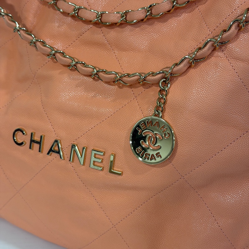 #荔枝皮 #新款粉色 #全配 香奈兒23C 22bag垃圾袋小號-8