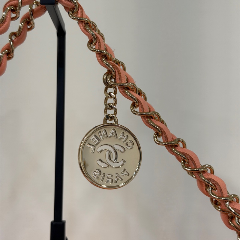 #荔枝皮 #新款粉色 #全配 香奈兒23C 22bag垃圾袋小號-9