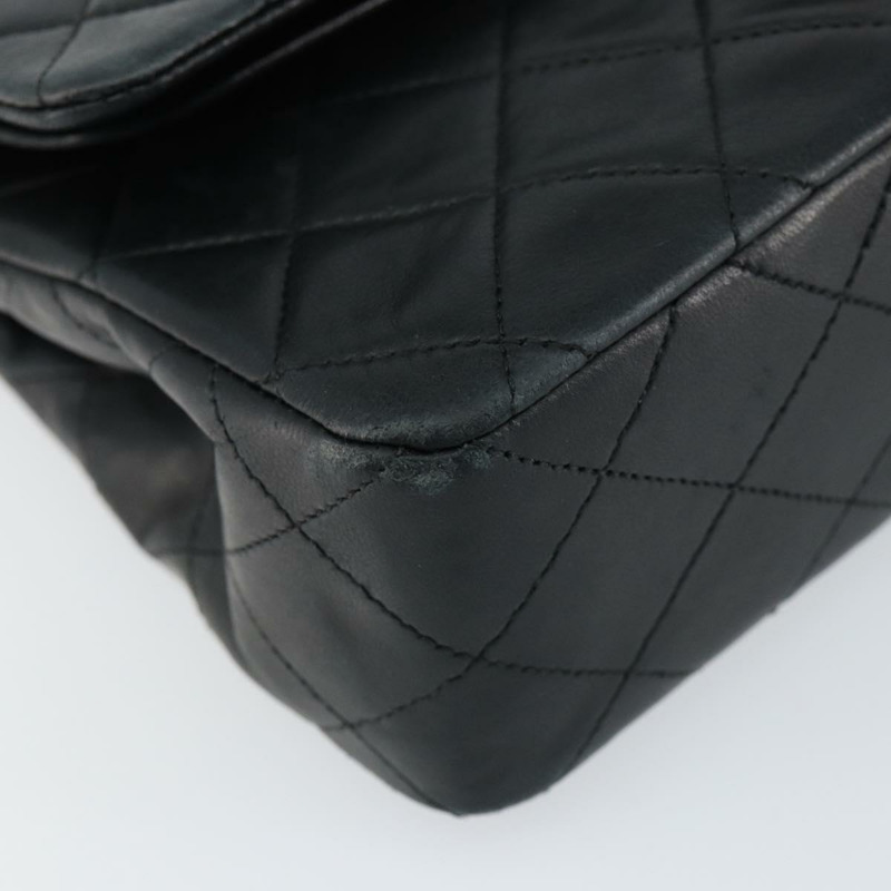 【日本直送】香奈兒 Matelasse 23 鏈條肩背包，羊皮材質，黑色，金色雙C標誌，正品編號 145577AV-15
