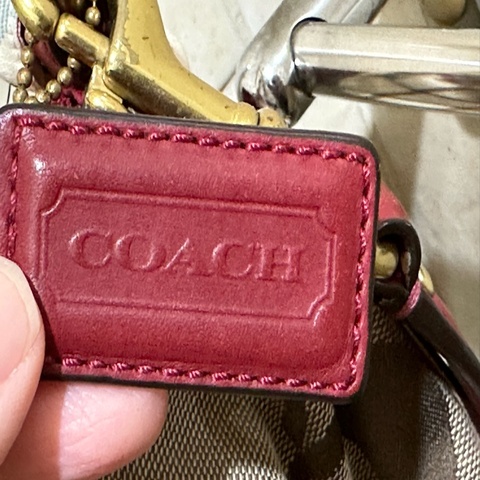 COACH肩背斜背紅色女包
