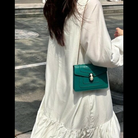 BVLGARI 寶格麗 20cm方形蛇頭包

祖母綠