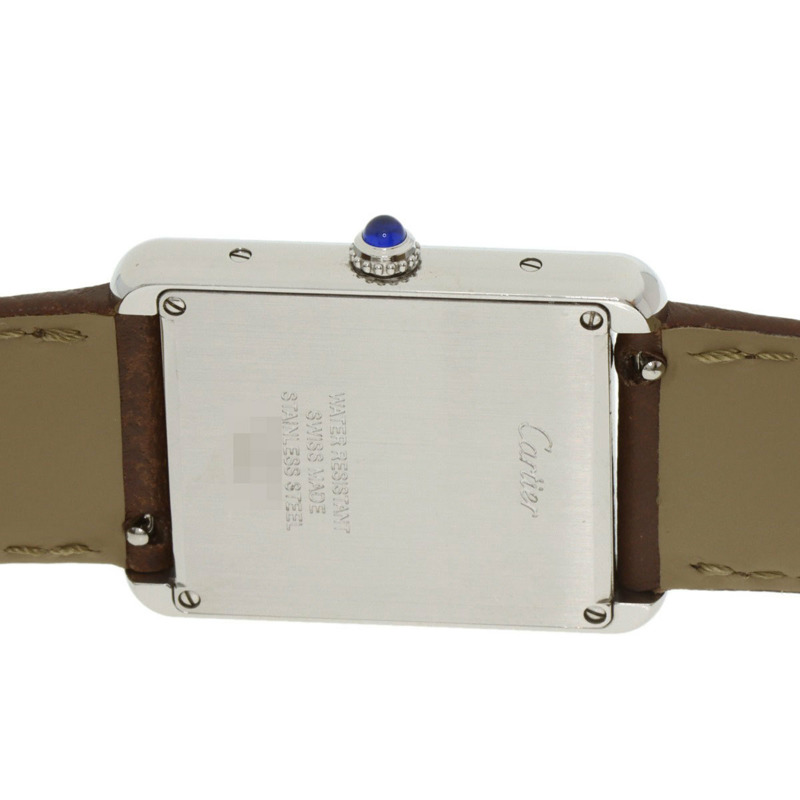 卡地亞 Tank Solo LM WSTA0028 男士精鋼及皮革腕錶-6