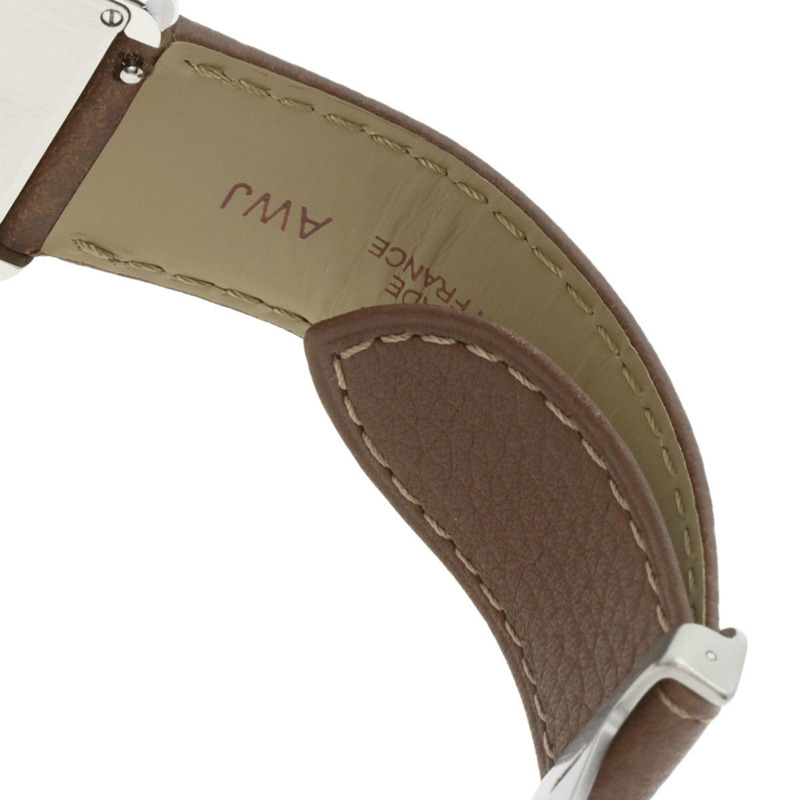 卡地亞 Tank Solo LM WSTA0028 男士精鋼及皮革腕錶-10