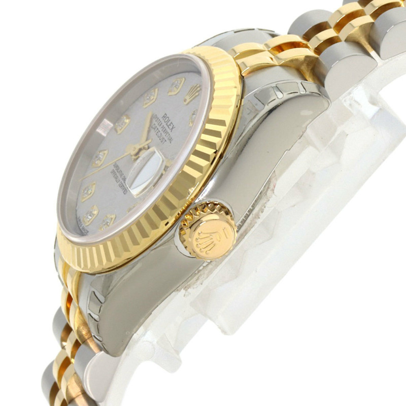 勞力士 179173G Datejust 10P 鑲鑽精鋼腕錶（18K黃金）女士款-4