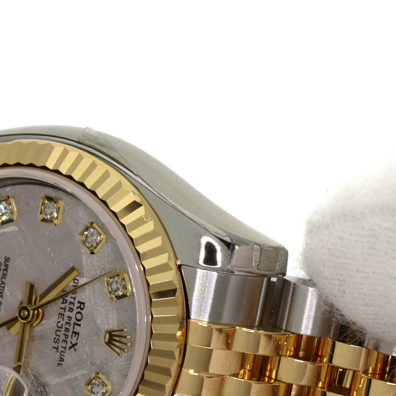 勞力士 179173G Datejust 10P 鑲鑽精鋼腕錶（18K黃金）女士款-9