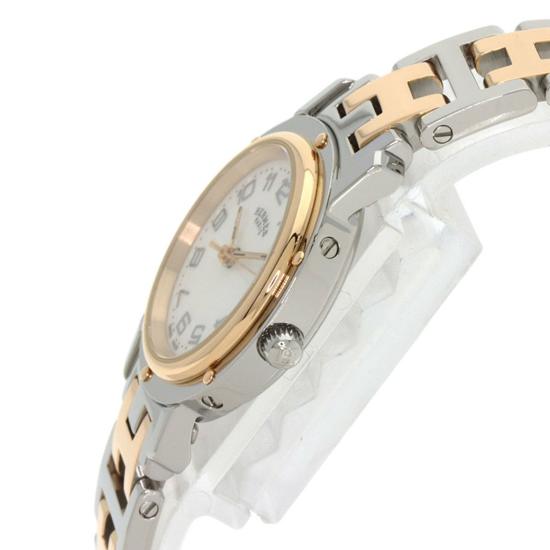 愛馬仕 CL4.221 Clipper Nacle 不鏽鋼腕錶，SSxGP，女士款-4