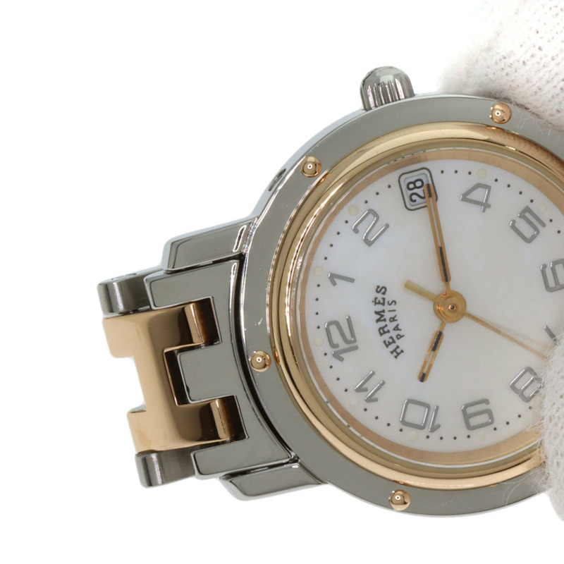 愛馬仕 CL4.221 Clipper Nacle 不鏽鋼腕錶，SSxGP，女士款-12