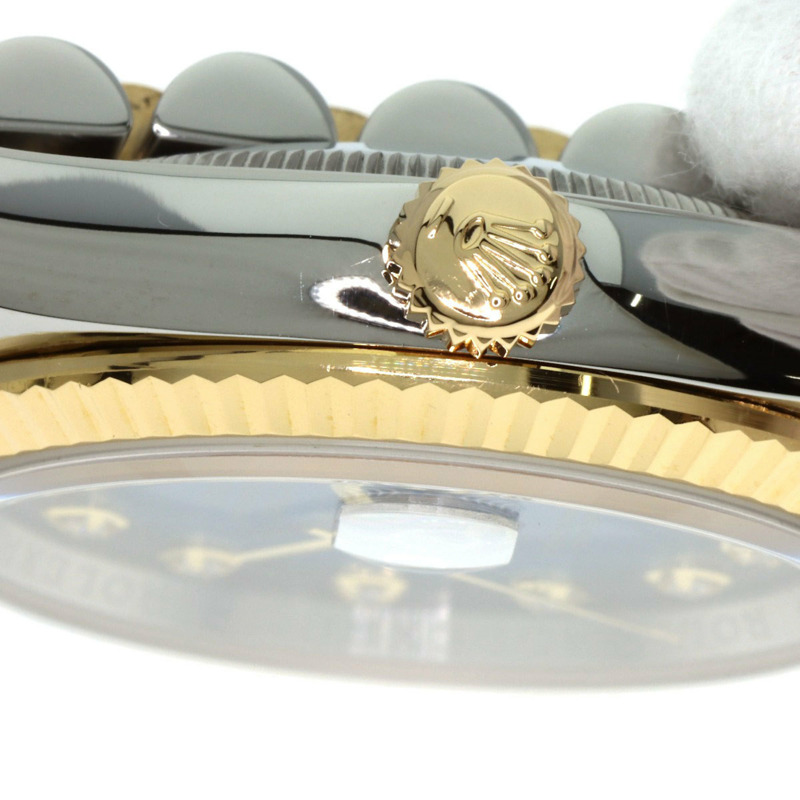 勞力士 116233G Datejust 10P 鑲鑽藍色漸層不鏽鋼腕錶，SSx18KYG，18KYG，男士-13