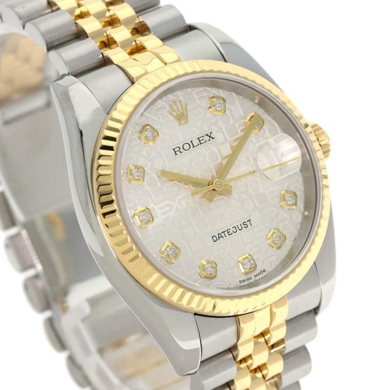 Rolex 116233G Datejust 10P 鑲鑽腕錶，不鏽鋼 SSx18KYG，18KYG，男士腕錶-3