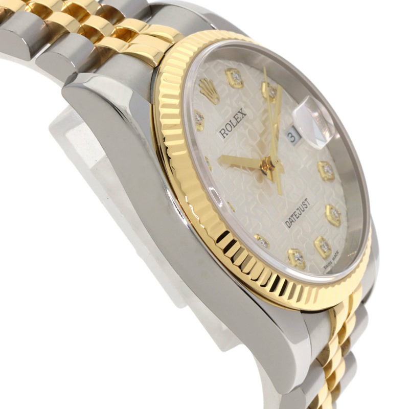 Rolex 116233G Datejust 10P 鑲鑽腕錶，不鏽鋼 SSx18KYG，18KYG，男士腕錶-5