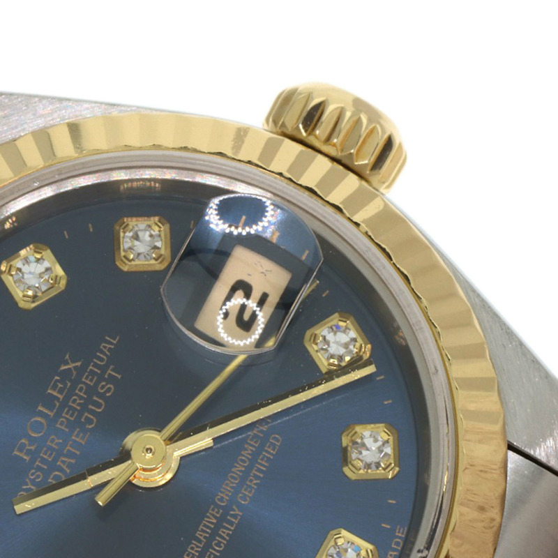 勞力士 79173G Datejust 10P 鑲鑽腕錶，不鏽鋼 SSx18KYG，18KYG，女款-20