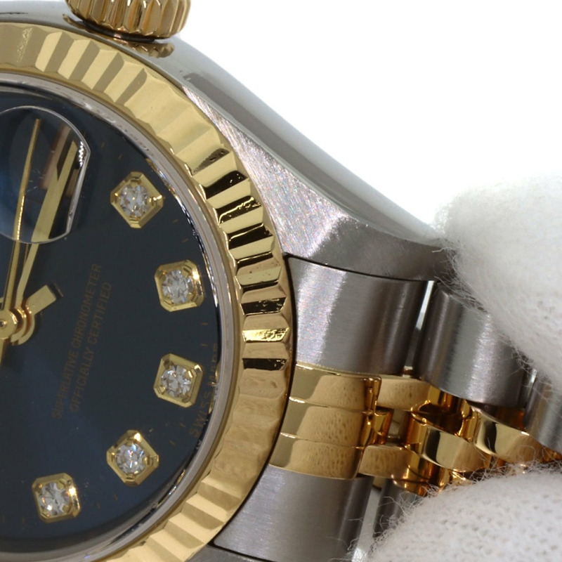 勞力士 79173G Datejust 10P 鑲鑽腕錶，不鏽鋼 SSx18KYG，18KYG，女款-22
