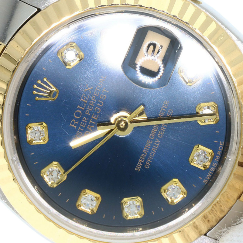 勞力士 79173G Datejust 10P 鑲鑽腕錶，不鏽鋼 SSx18KYG，18KYG，女款-26