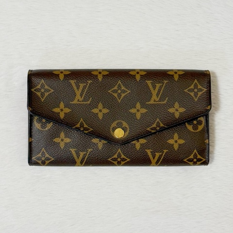 Louis Vuitton Sarah 老花長夾 紅內襯