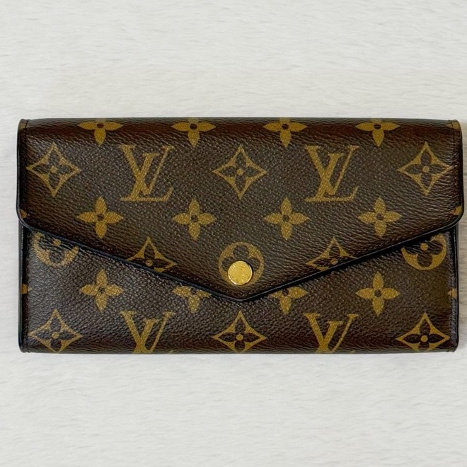 Louis Vuitton Sarah 老花長夾 紅內襯-13