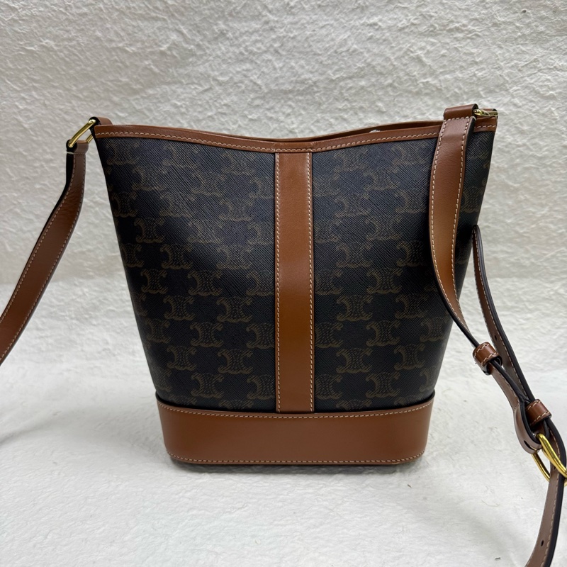 Celine 凱旋門老花經典水桶單小號肩包-0