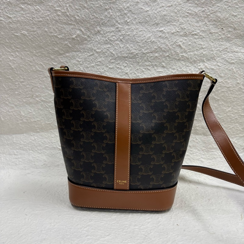 Celine 凱旋門老花經典水桶單小號肩包-1
