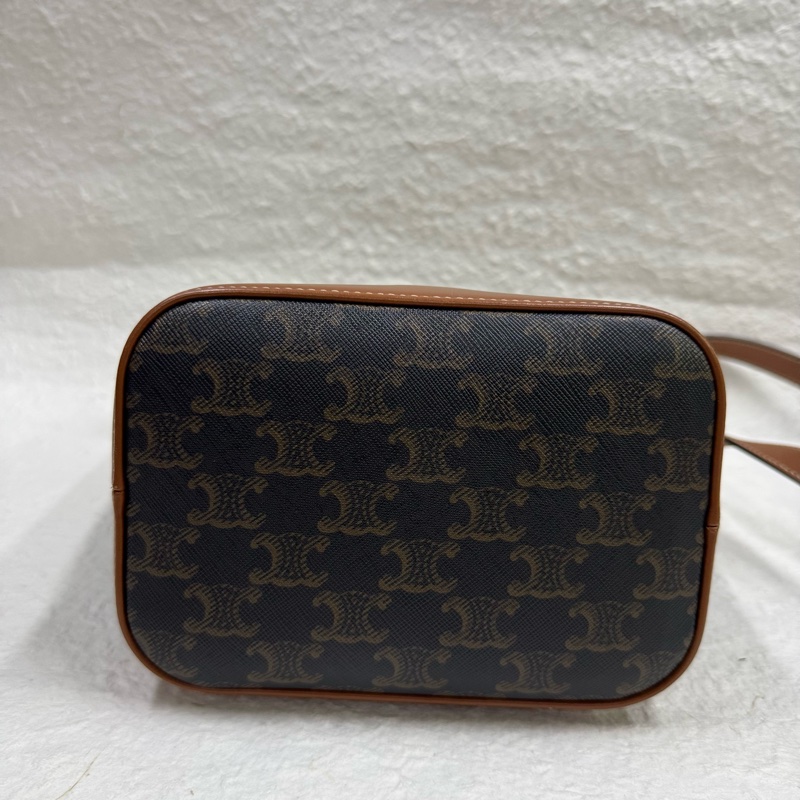 Celine 凱旋門老花經典水桶單小號肩包-7