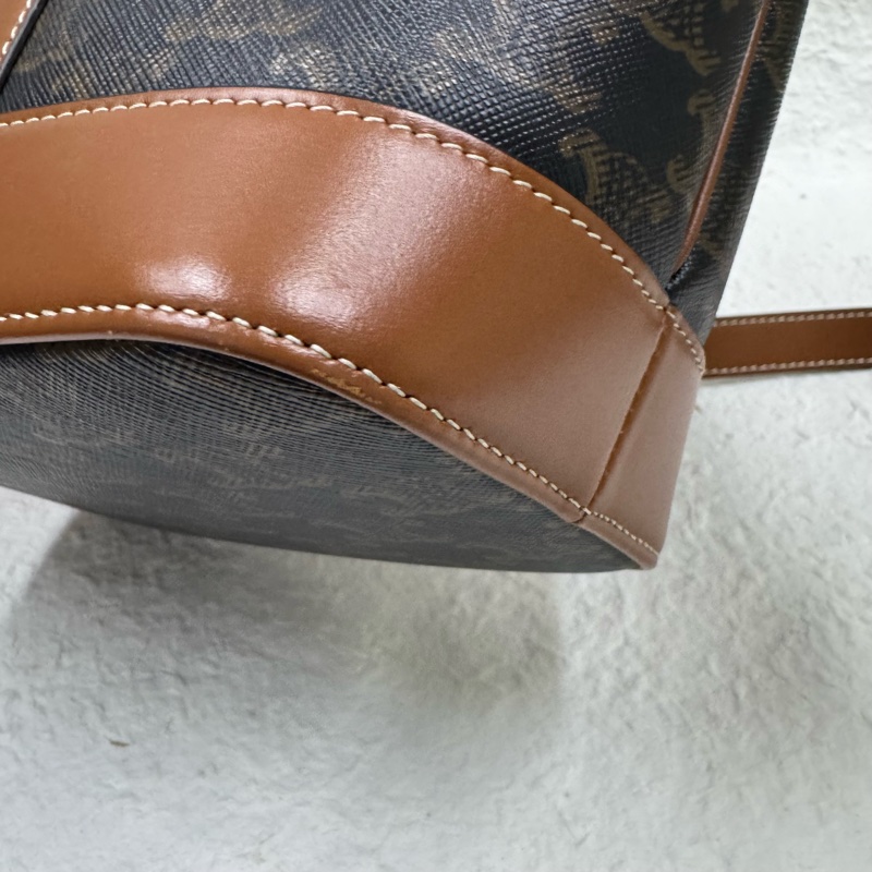 Celine 凱旋門老花經典水桶單小號肩包-14