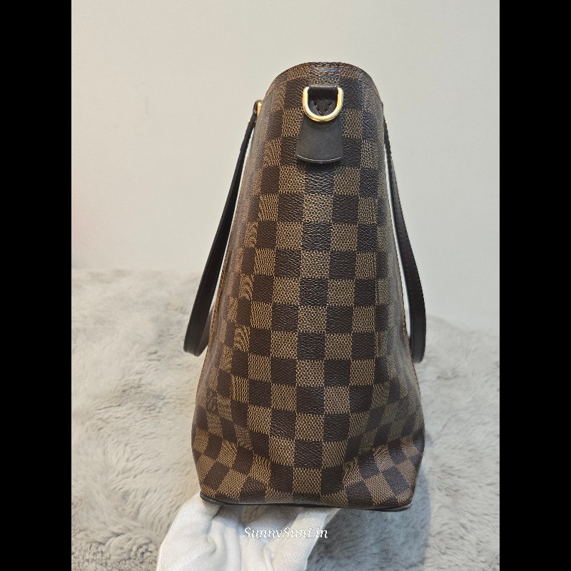 Louis Vuitton  LV Jersey 粉色拼棋盤格 肩背包 斜背包 手提包 托特包 媽媽包-16