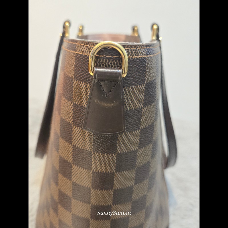 Louis Vuitton  LV Jersey 粉色拼棋盤格 肩背包 斜背包 手提包 托特包 媽媽包-17