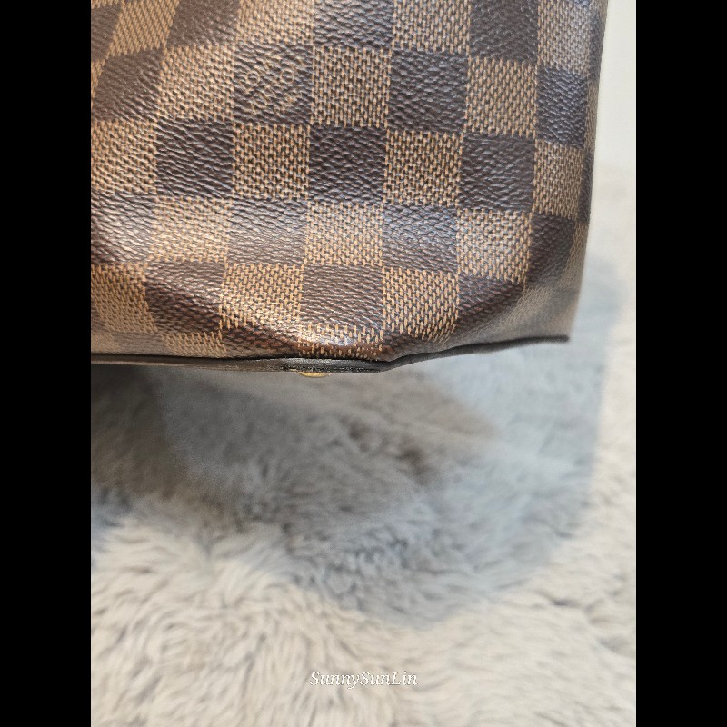 Louis Vuitton  LV Jersey 粉色拼棋盤格 肩背包 斜背包 手提包 托特包 媽媽包-25
