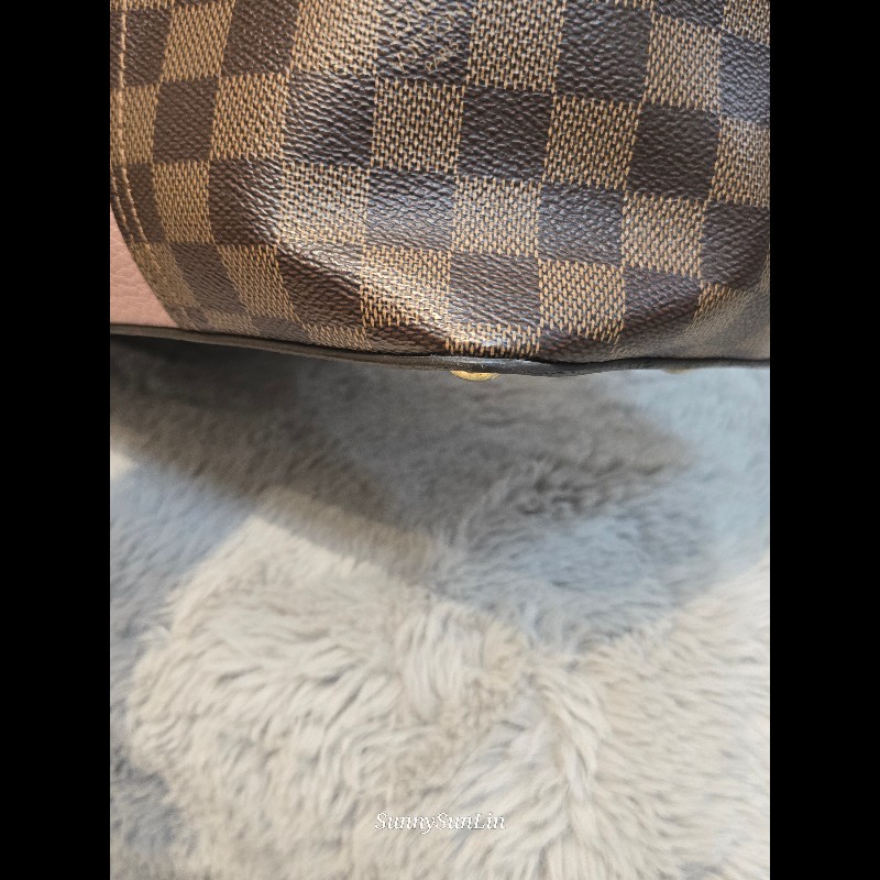 Louis Vuitton  LV Jersey 粉色拼棋盤格 肩背包 斜背包 手提包 托特包 媽媽包-27