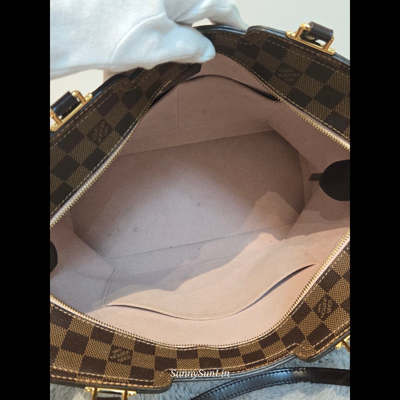 Louis Vuitton  LV Jersey 粉色拼棋盤格 肩背包 斜背包 手提包 托特包 媽媽包-34