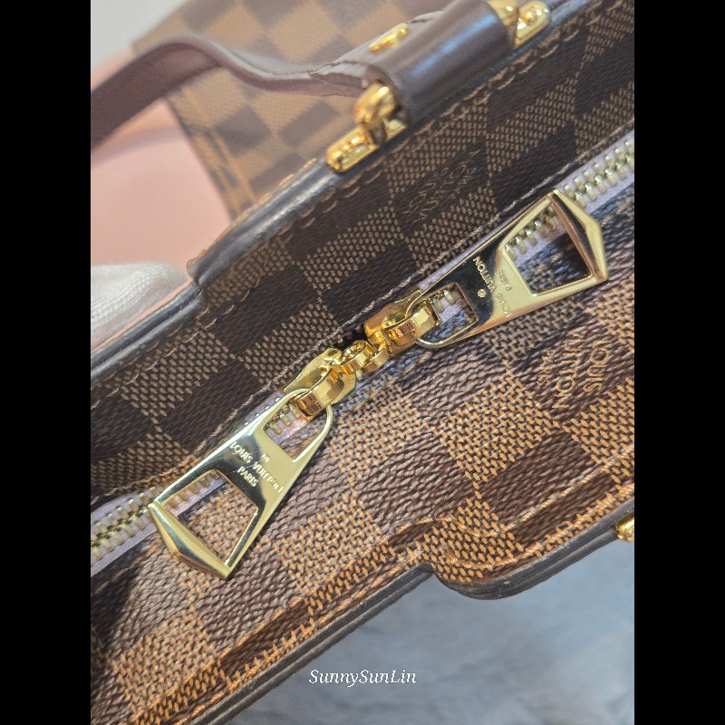 Louis Vuitton  LV Jersey 粉色拼棋盤格 肩背包 斜背包 手提包 托特包 媽媽包-35