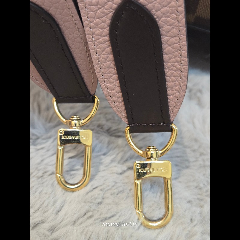 Louis Vuitton  LV Jersey 粉色拼棋盤格 肩背包 斜背包 手提包 托特包 媽媽包-43