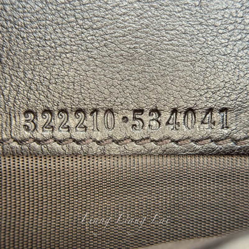 GUCCI Guccissima 經典GG壓紋深咖啡色扣式長夾-21