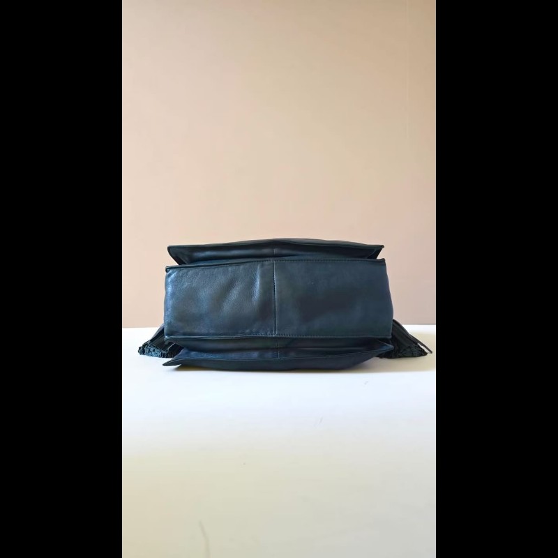 【LA LUNE】絕版古董包 Loewe Flamenco 流蘇中古包 單肩包 皮革包 斜背復古二手包-6