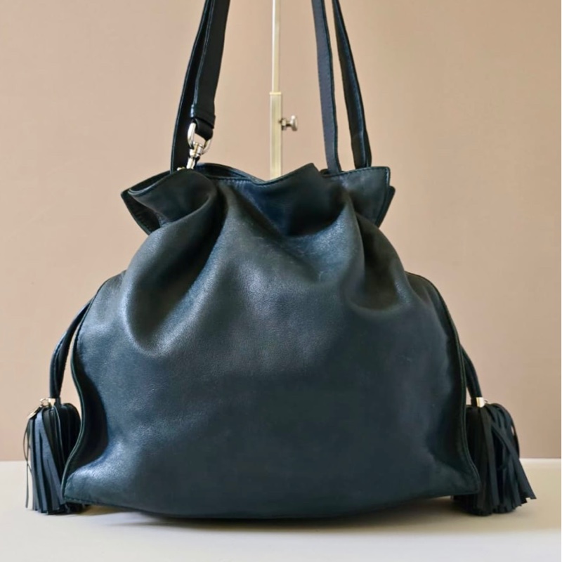 【LA LUNE】絕版古董包 Loewe Flamenco 流蘇中古包 單肩包 皮革包 斜背復古二手包-1