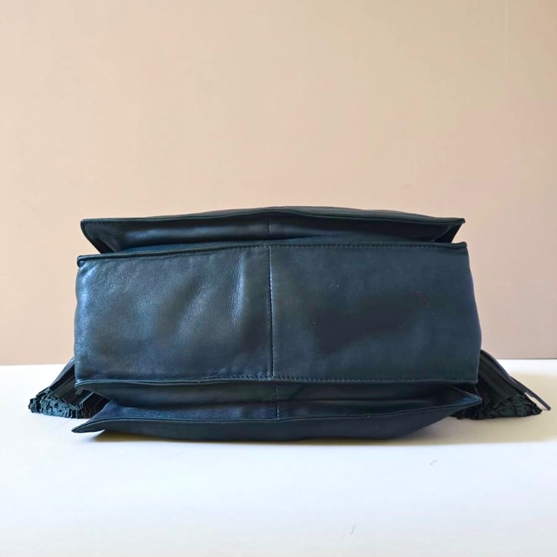 【LA LUNE】絕版古董包 Loewe Flamenco 流蘇中古包 單肩包 皮革包 斜背復古二手包-5