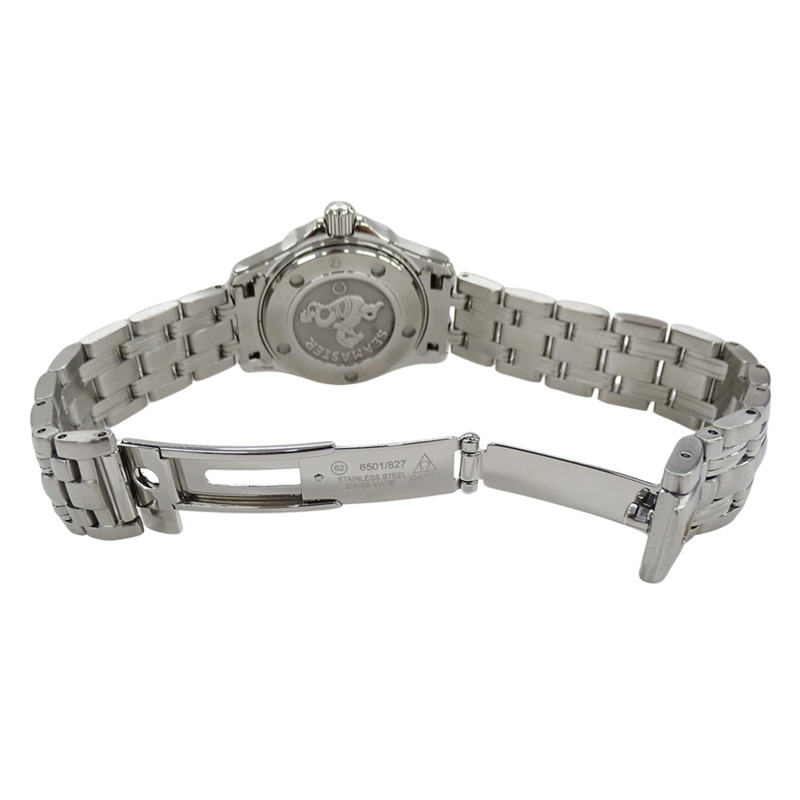 歐米茄海馬系列潛水錶 213.30.28.61.01.001 女士專業300公尺潛水錶，附日期顯示，石英機芯，不鏽鋼錶殼，銀/黑色，拋光處理-3