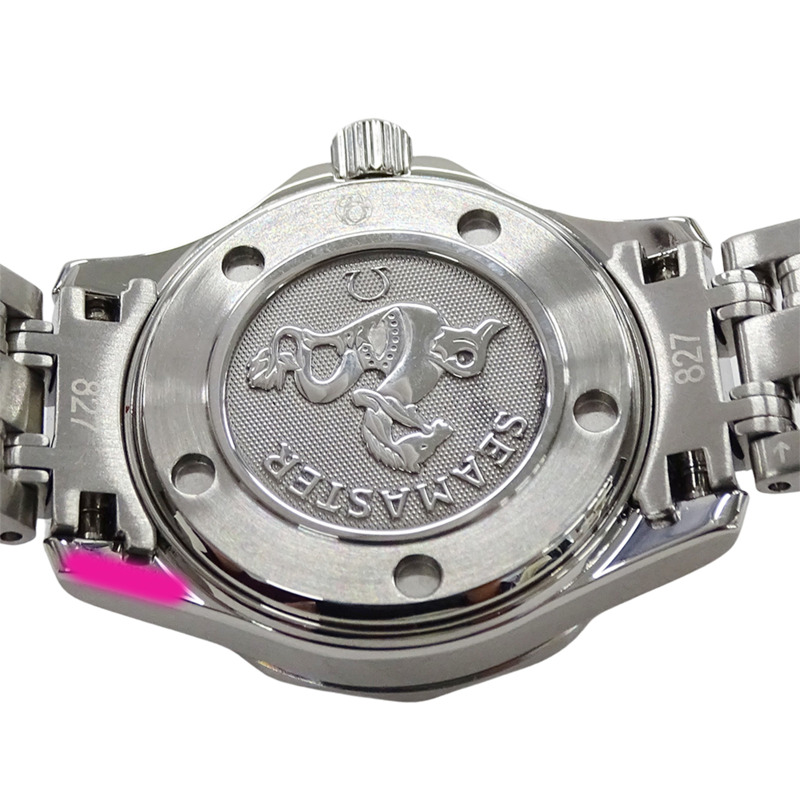 歐米茄海馬系列潛水錶 213.30.28.61.01.001 女士專業300公尺潛水錶，附日期顯示，石英機芯，不鏽鋼錶殼，銀/黑色，拋光處理-6