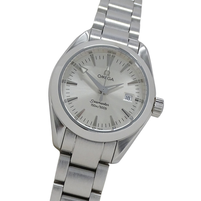 歐米茄海馬系列Aqua Terra 2577.30女錶，附日期顯示，150公尺防水，石英機芯，不鏽鋼錶殼，銀色，拋光處理-0