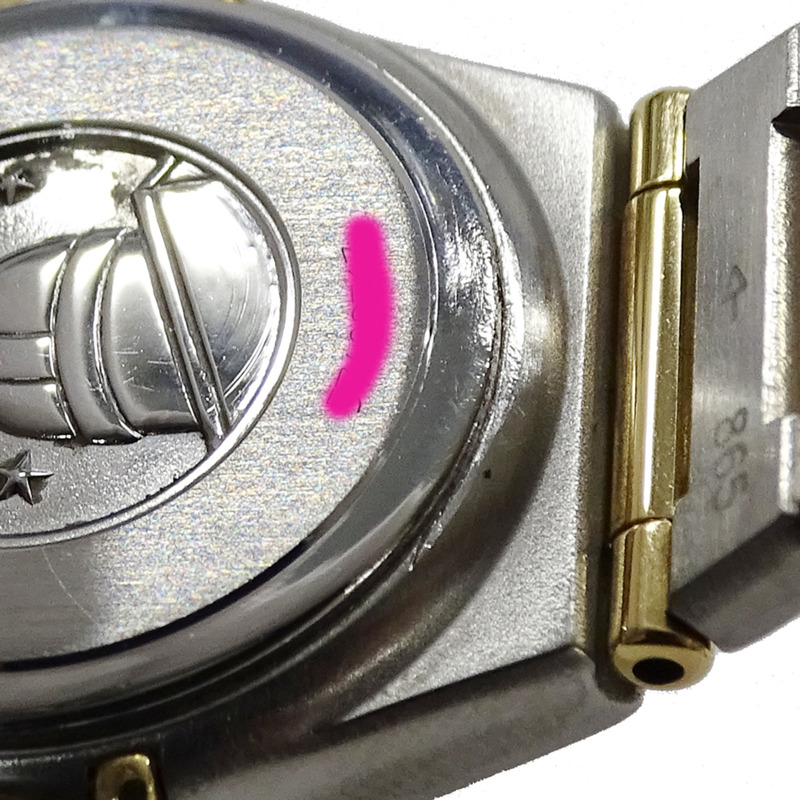 歐米茄星座系列迷你1267.75女錶，12顆鑽石錶圈，石英機芯，不鏽鋼錶殼，黃金錶帶，拋光處理-12