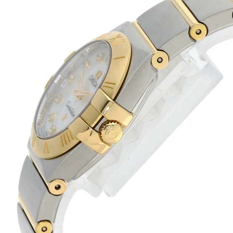 歐米茄 123.20.24.60.55.002 星座系列 12P 鑲鑽腕錶，不鏽鋼材質，SSx18K黃金，女款-4