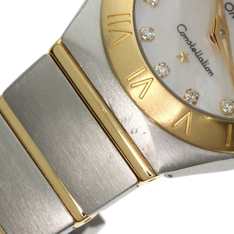 歐米茄 123.20.24.60.55.002 星座系列 12P 鑲鑽腕錶，不鏽鋼材質，SSx18K黃金，女款-16