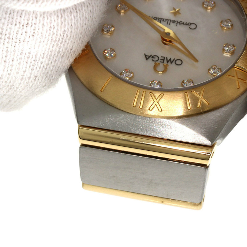 歐米茄 123.20.24.60.55.002 星座系列 12P 鑲鑽腕錶，不鏽鋼材質，SSx18K黃金，女款-17