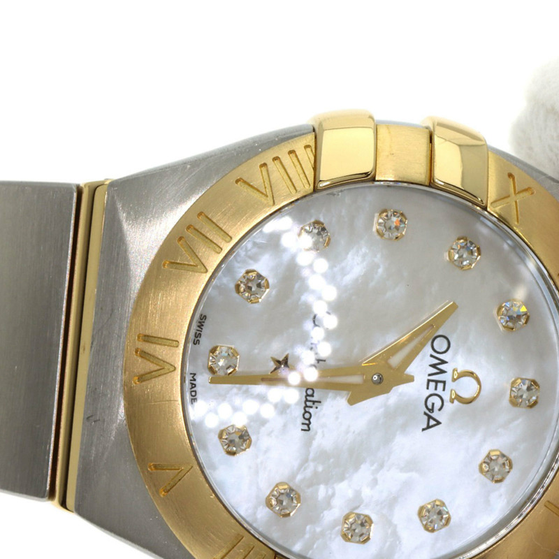 歐米茄 123.20.24.60.55.002 星座系列 12P 鑲鑽腕錶，不鏽鋼材質，SSx18K黃金，女款-24