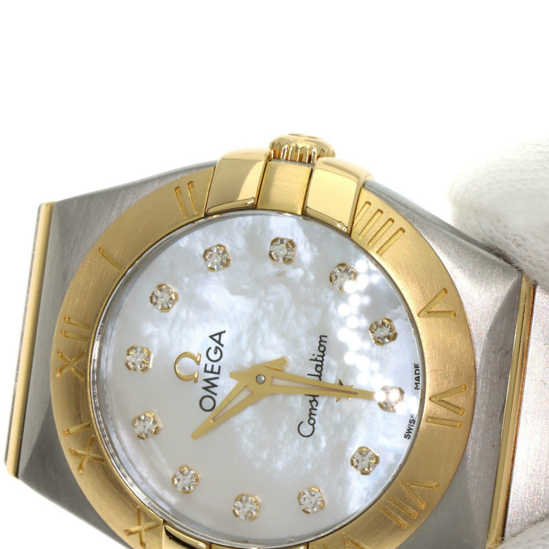 歐米茄 123.20.24.60.55.002 星座系列 12P 鑲鑽腕錶，不鏽鋼材質，SSx18K黃金，女款-25