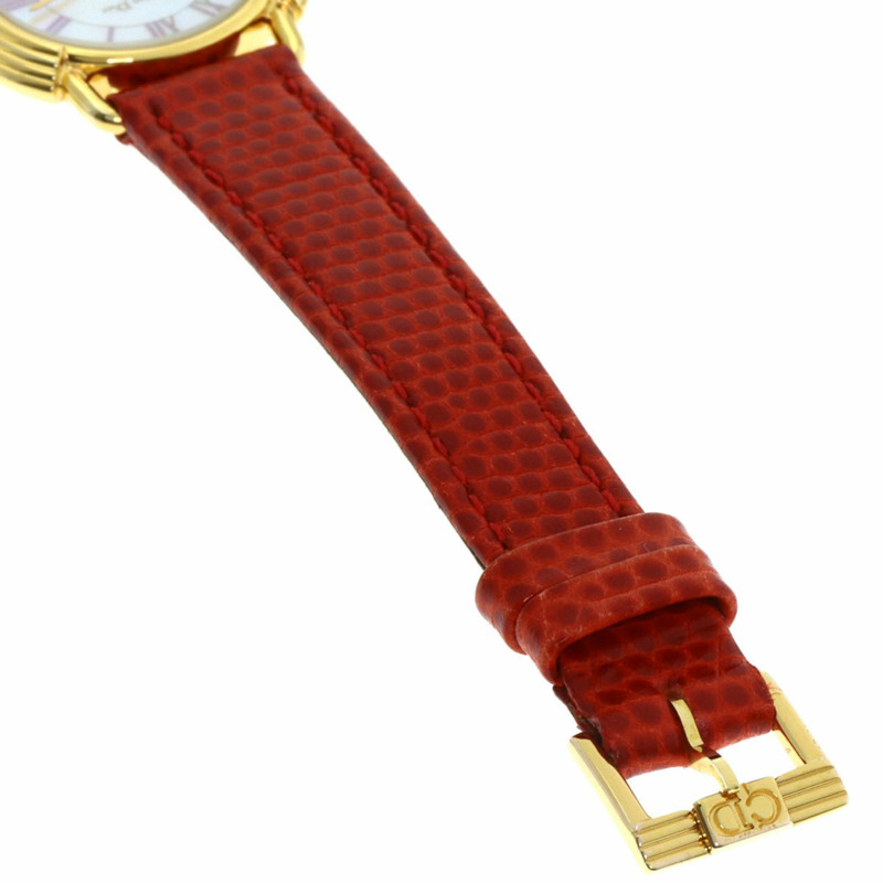 Christian Dior D58-121-2 女士圓形錶盤不鏽鋼皮革腕錶-8