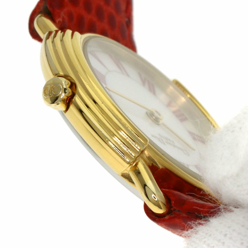 Christian Dior D58-121-2 女士圓形錶盤不鏽鋼皮革腕錶-15